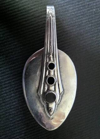 Löffelanhänger Fächermuster